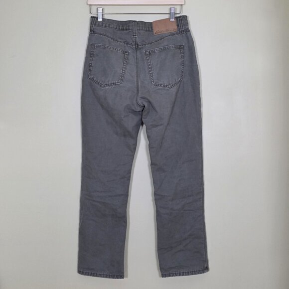Eddie Bauer Fleece Lined Pants Mens 30x30 (28) Gray Twill Cotton Straight Tech - Picture 2 of 16